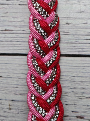 Rose Pink, Red & BLING Pony Wither Strap