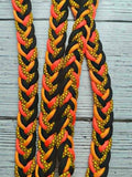 Black, Orange, Neon Yellow with Orange X Neck Rope