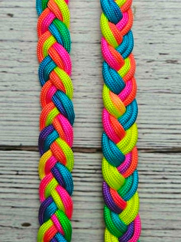 Neon Rainbow Adjustable Riding Reins