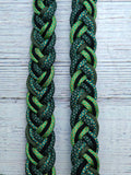 Greens with Turquoise X & Black Adjustable Reins