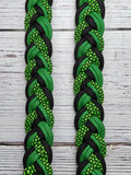 Green with Black X Adjustable Reins