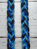 Blue & Sliver Diamonds with Black Basic Reins