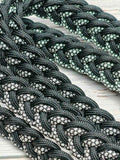 Silver Diamond & Black Neck Rope