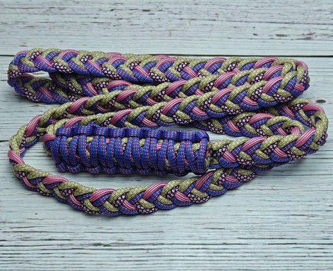 Pink Diamonds, Tan & Purple Accent Neck Rope