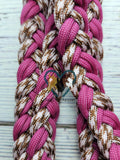 Fuchsia with Chocolate Checkered Neck Rope