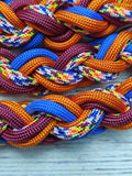 Overkill, Blue, Burgundy & Orange Lead Rope