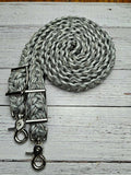 8 foot Gray Scale with Clear BLING Adjustable Reins