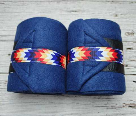 Navy Blue with Southwest Trim Polos