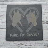 Official Reins for Rescues Slate Coasters