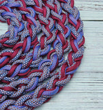Purple, Burgundy with Pink Diamonds Lead Rope