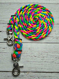 Neon Rainbow Adjustable Riding Reins