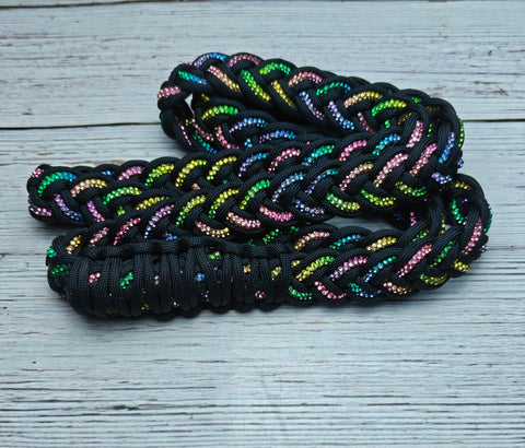 Black with Rainbow BLING Neck Rope