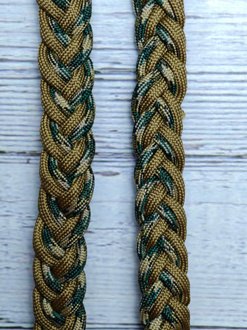 Green & Tan Checkered Basic Reins
