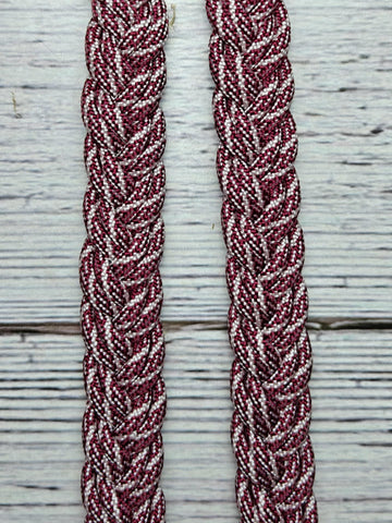 Burgundy with Rose Pink Accent Basic Reins