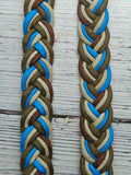 Rust, Brown, Tan & Blue Adjustable Reins