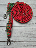 Sliver & Gold BLING, Red & Green Christmas Adjustable Reins