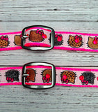 Hot Pink w/Kitty Head One-Ear Horse Headstall