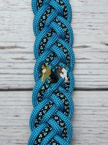 Neon Turquoise & Diamonds Wither Strap