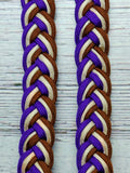 Brown, Cream & Acid Purple Adjustable Reins