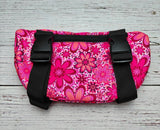 Pink Flower Power Saddle Pouch
