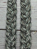 8 foot Gray Scale with Clear BLING Adjustable Reins