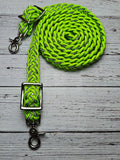 Neon Green & BLING Adjustable Reins