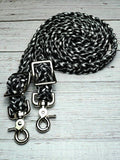 Black BLING & Ebony Adjustable Reins