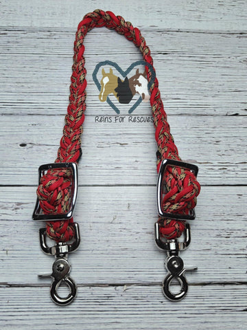 Red & Mercury Adjustable Wither Strap