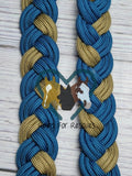 Caribbean Blue & Tan Adjustable Riding Reins