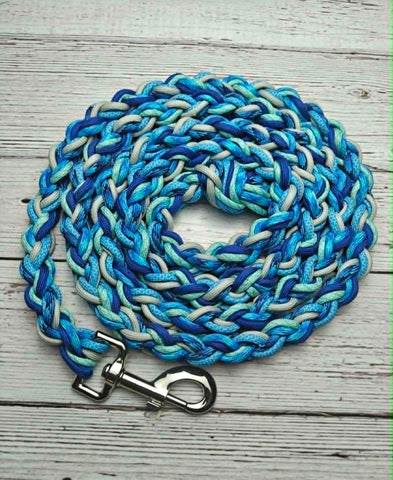 Caleb's Original:  "Blue Collaboration" Lead Rope