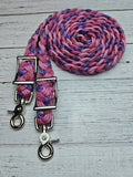 Napa Valley, Rose Pink & Pink Diamonds Adjustable Reins