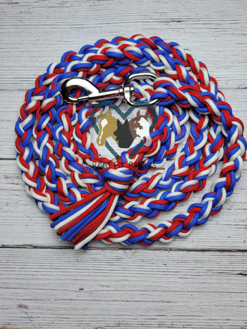 Patriotic Red, White & Blue Lead Rope