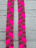 Hot Pink with Rose Pink X Adjustable Reins