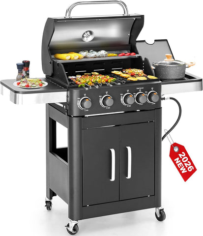 2 in 1 Propane BBQ Grill with Side Burner Raffle