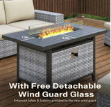 43" Rattan Propane Fire Pit RAFFLE