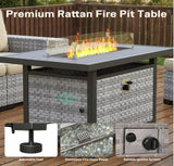 43" Rattan Propane Fire Pit RAFFLE