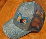 Reins For Rescues Glitter Ponytail Hats