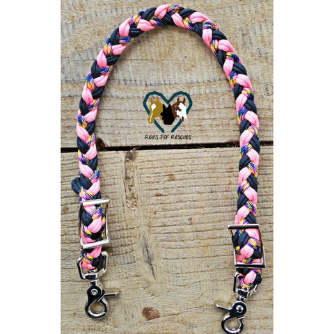 Rose Pink and Black Wither Strap