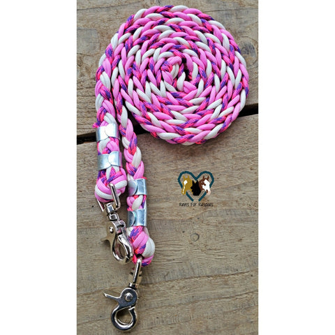 Pink and White Patterned Basic Reins