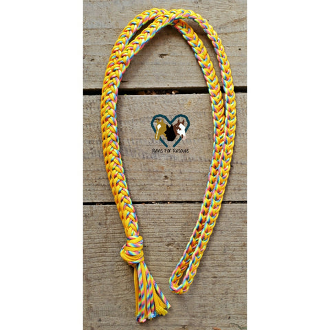 Yellow and Rainbow Fringe Neck Rope