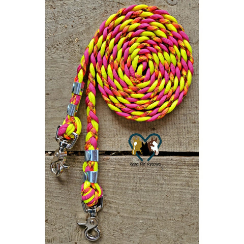 Yellow, Fuschia and Patterned Basic Reins