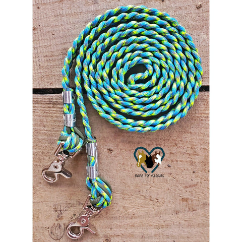Olive and Lime Patterned Basic Reins