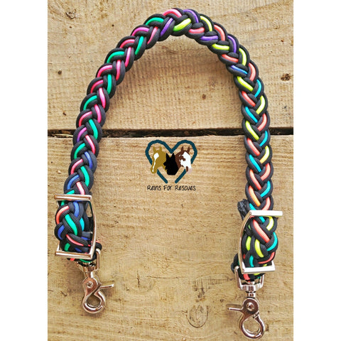 Black with Neon Rainbow Wither Strap