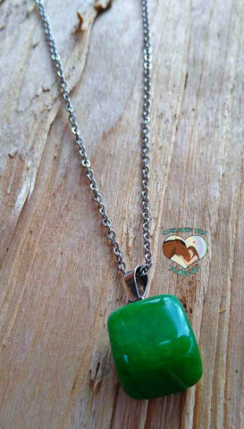 Green Fields Gemstone Chain Necklace