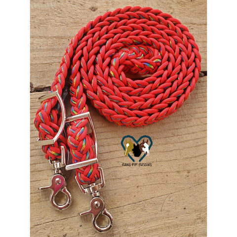 Red and Autism Awareness Adjustable Reins