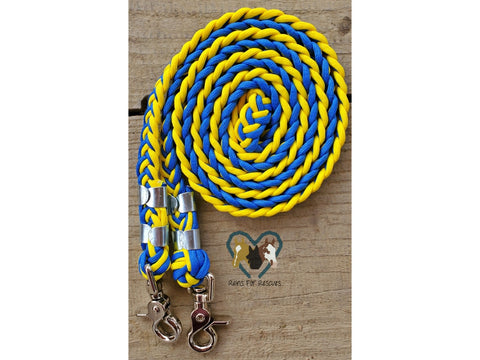 Blue and Yellow Basic Riding Reins