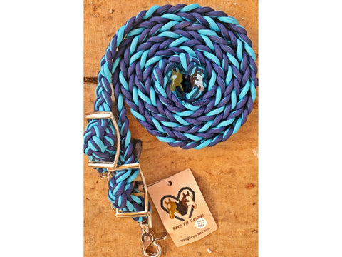 Navy and Turquoise Adjustable Reins