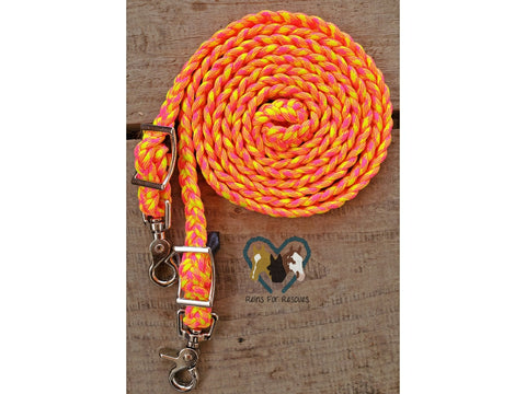 Orange, Pink and Yellow Fashionista Adjustable Reins
