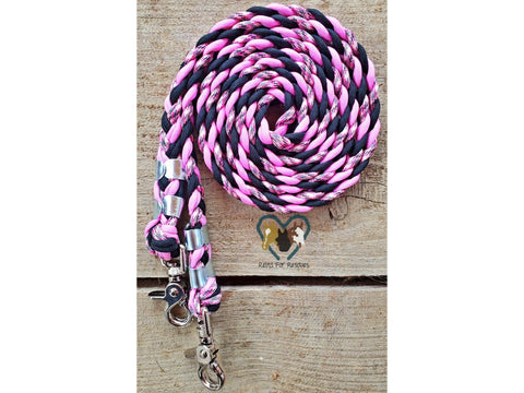 Black, Pink and Sneaky Pink Basic Reins