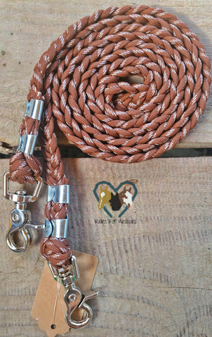 Brown and White Patterned Basic Reins